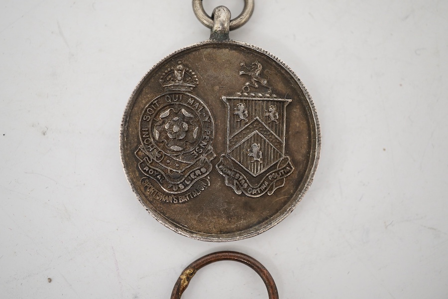 Four medals; an Admiral Hood 1795 Naval Action off the Isle de Groix Lord Bridport bronze medal, obverse with portrait of Hood and 'A. A. HOOD LORD BRIDPORT ADMIRAL OF THE WHITE, and the reverse with figure of Victory, s